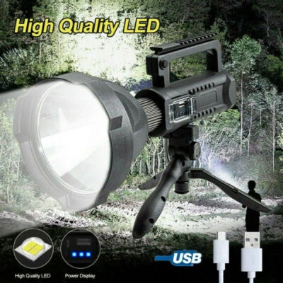 Linterna Led 90000 Lúmenes 1000 Metros Luminosa Militar Táctica con Trípode - Imagen 1 de 4