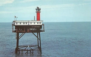 H283 DIAMOND SHOALS, N.C. POSTCARD, TEXAS TOWER & LIGHT HOUSE - Picture 1 of 2