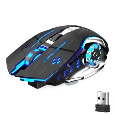 Rechargeable Wireless Mouse Gaming Mouse Ergonomic Mouse Laptop PC Accessories - Image 1 of 4
