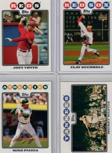 2008 Topps Baseball Series 1 Only Complete 330 Card Set Mantle Joey Votto ROOKIE - Picture 1 of 7