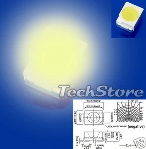 20 SMD 1210 ( PLCC-2 3528 warm-white ) Super Bright LED bianco caldo 2000 mcd - Foto 1 di 1