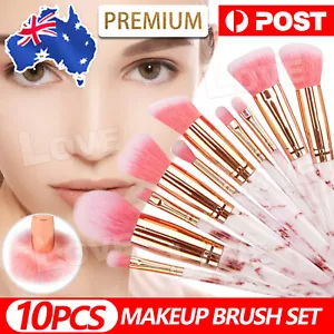 10PCS Professional Makeup Brush Set Foundation Blusher Cosmetic Make-up Brushes - Picture 1 of 7
