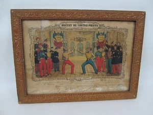 1860s P Didion Military Certificate Lithograph France Brevet De Contre-Pointe Fe - Picture 1 of 9