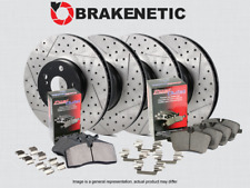 [F&R] BRAKENETIC PREMIUM Drill Slot Brake Rotors+Ceramic Pads w/AKEBONO BPK47828