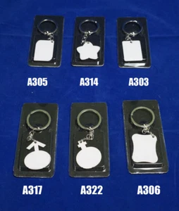 10x Sublimation ink Blank MDF Key Rings Heat Press machine Printing Supplies - Picture 1 of 7