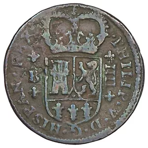 Spain - 4 Maravedis 1718 - Philippe V - Barcelona - Copper - KM.303 - Cal.1938 - Picture 1 of 2