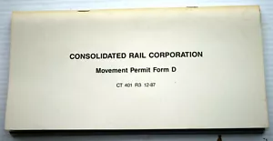 KONSOLIDIERTE SCHIENENKORP UHRWERK GENEHMIGUNG FORM D 1987 unbenutzte Modelleisenbahn - Bild 1 von 2