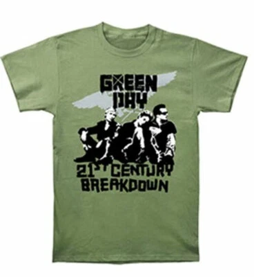 Official Green Day Vandals Mens Green T Shirt Green Day Tee - Image 1 of 2
