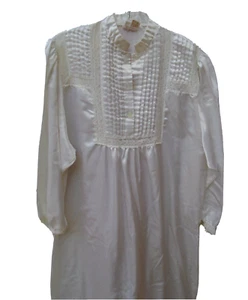vintage Lise Stevens Women's Satin Nightgown Size M White - Picture 1 of 5