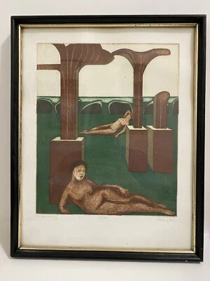 抽象 10/100 建筑裸体休闲女式女士“记忆”原创绘画 — 第 1/4 张图片