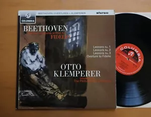 SAX 2542 ED1 Beethoven Four Overtures Fidelio Klemperer Columbia 1st Stereo NM - Picture 1 of 5