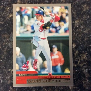 2000 Topps #68 David Justice Cleveland Indians - Foto 1 di 2