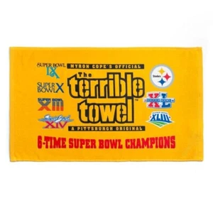 Pittsburgh Steelers 6 volte Super Bowl Champions Asciugamano terribile - Foto 1 di 1