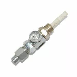 1/4 " Carburant Robinet Laiton Chrome Plaqué Piston Type Pour BSA Ajs Ariel - Photo 1/10