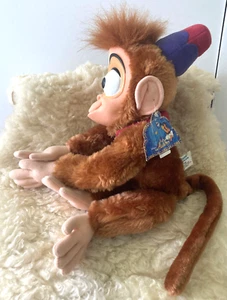 VTG 90s Aladdin Disney Abu with Rubber Face Plush Monkey Toy 19" NWT - Picture 1 of 10