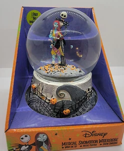 Limited Edition Nightmare Before Christmas Musical Schneekugel Jack & Sally - Bild 1 von 4