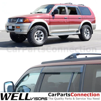 WellVisors Window Visors 00-04 Mitsubishi Montero Sport Side Deflectors - Image 1 of 4