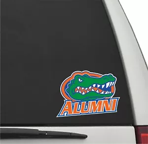 Florida Alligatoren ALUMNI in ORANGE schräg mit Alligatorkopf Vinyl Aufkleber UF Sticker - Bild 1 von 1
