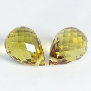 5.95Cts Natural Excellent Drops 10X7mm Citrine Matchng Pair Collection Gem VDO - Picture 1 of 3