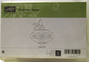 Stampin Up Christmas Bauble Wood Mounted Stamp - Picture 1 of 3