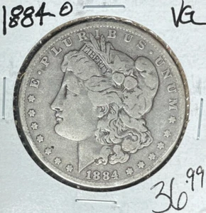 Dólar de plata Morgan 1884-O ~en muy buen estado ~bonita moneda~ - Imagen 1 de 2