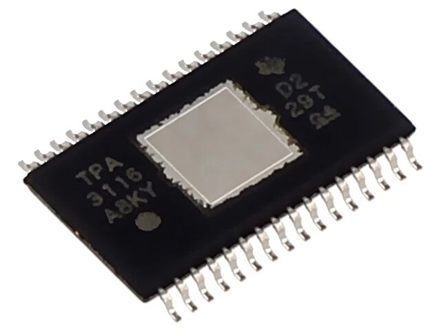 TPA3116D2DAD IC: Audio Amplifier Output: 100W 4.5-26VDC Ch: 2 Amplifier Class... - Image 1 of 1