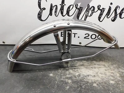 Kawasaki A1 Samurai 250 1971 guardabarros delantero de acero inoxidable y soportes 1721 Foto 1 de 4