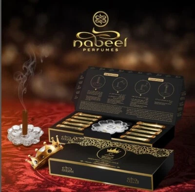 Conjunto de presente Crown of Emirates Nabeel incenso perfumado bastão 10 peças Bakhour Oud - Imagem 1 de 3