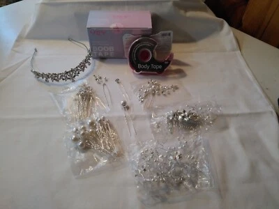 Varios. Accesorios de boda, cinta corporal, cinta para tetas, tiara corona, adornos para el cabello nuevos  Foto 1 de 4