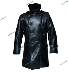 Herren B3 RAF Bomber WW11 Winter Warm Lammfell Pelz Jacke Schwarz Schaf Leder Mantel - Bild 1 von 5