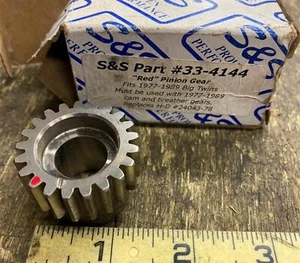 Red Pinion Gear 33-4144 S&S Cycle Shovelhead Evo Harley Chopper 1977^ FXR Softai - Picture 1 of 5
