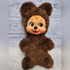 Vintage Mid Century 50s Rushton Rubber Face Plush Large 11” Tall Rare HTF - Picture 1 of 9