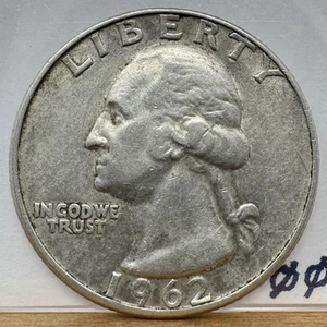 1962-D Washington Quarter • 90% Silber • Denver Mint - Bild 1 von 9