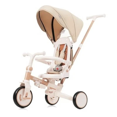 Triciclo plegable 7 en 1 para niños pequeños, toldo y barandilla ajustable empuje para padres  Foto 1 de 4