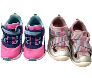 Baby Girls Stride Rite Size 5.5 Shoes 2 pairs Stride Rite Cushion - Picture 1 of 12