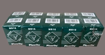 NUEVO - Paquete de 10 - Lámpara Plusrite MR16 Bombillas dicroicas de tungsteno 12v35w FMW Foto 1 de 4