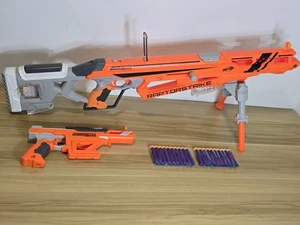 Paquete de pistola Nerf Accustrike RaptorStrike rifle de francotirador + pistola FalconFire + dardos - Imagen 1 de 9