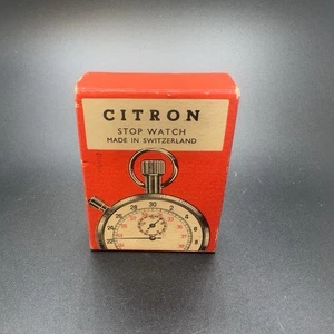Vintage Swiss Made Citron 1/5 Mechanische 60 sec + 30 min Metall Stoppuhr - Bild 1 von 8