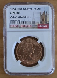 1967 G. Britain Penny Queen Elizabeth II NGC Certified (varied cert #s) - Bild 1 von 2