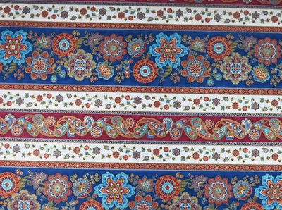 Timeless Treasures 棉织物 Fortuna CM5615 万花筒花卉条纹 BTHY — 第 1/4 张图片