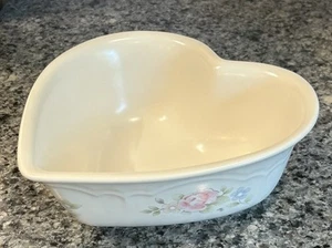 Pfaltzgraff Tea Rose Heart Shaped Serving Dish/Bowl 8.25”W 3”H USA - Picture 1 of 7