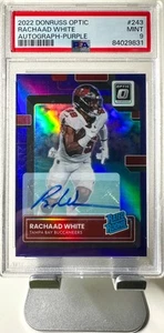 Rachaad White 2022 Panini Donruss Optic RC#243 Rated Rookies Autograph Purple /3 - Bild 1 von 2