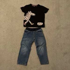 Gymboree Black Shirt & Jeans Boys 4T - Picture 1 of 5