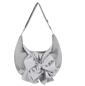 IUGAMAKARAS Knotted Nylon Shoulder Bag - Silver - Picture 1 of 14