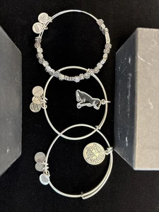 Alex and Ani Pawsitive Vibes 3er Set Armreif Armband Rafaelian Silber Neu mit Etikett BBC - Bild 1 von 3