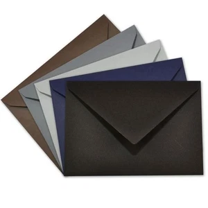 Sortiment "Dunkle Farben" 25x Briefumschläge in 5 Farben DIN C6 - farbig sortie - Bild 1 von 1
