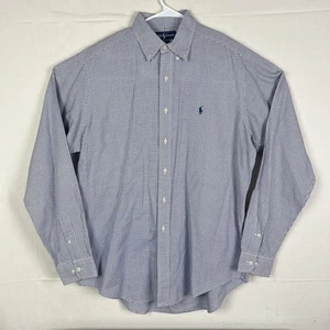 Camisa Oxford Ralph Lauren Yarmouth Para Hombre 16-36/37 Manga Larga Cuadros Poni - Imagen 1 de 10
