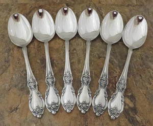 Oneida Louisiana Set of 6 Oval Soup Spoons Community Stainless Flatware Lot N - Picture 1 of 5