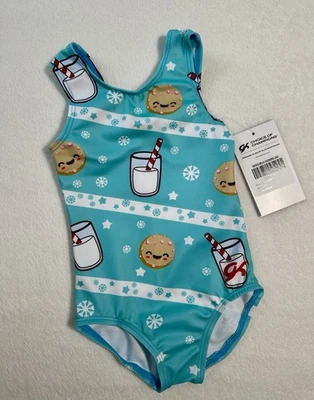 New GK ELITE Gymnastics Leotard MILK & COOKIES Dream DANCE Bodysuit TD Toddler - Image 1 of 4