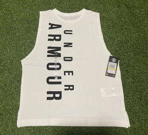 Under Armour Womens Tank Top White Medium Gym Training Running Fitness Yoga BNWT - Picture 1 of 16